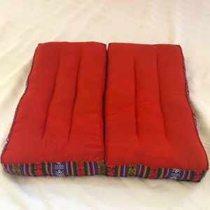 4.99 Ship Handmade ORANGE Yoga Meditation Pillow